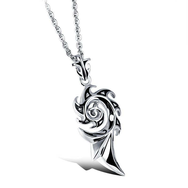 Men Flame Pendant Fashion Accessories Titanium Steel Personality Necklace