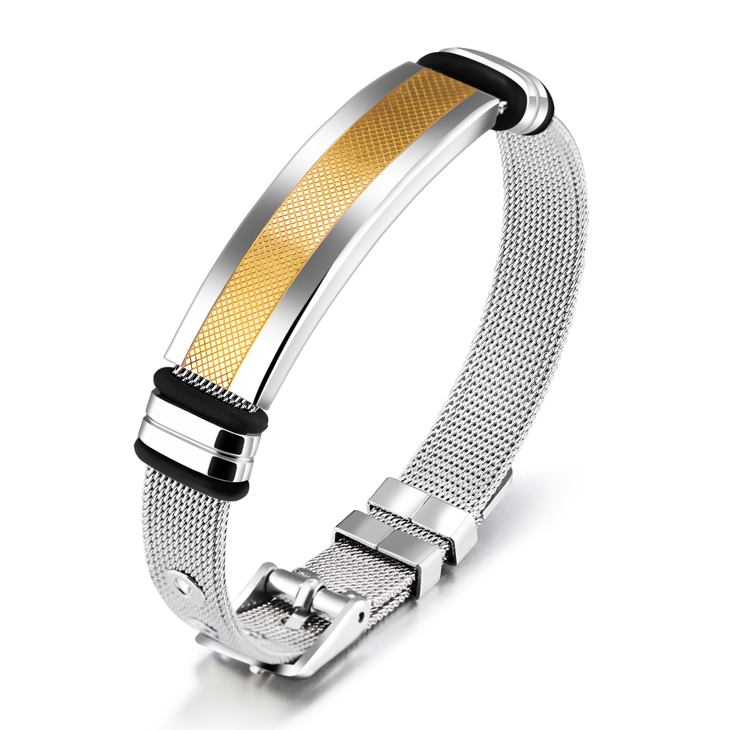 Western Style Personality Fashion Smooth Steel Mesh Belt Trend Titanium Steel Bracelet
