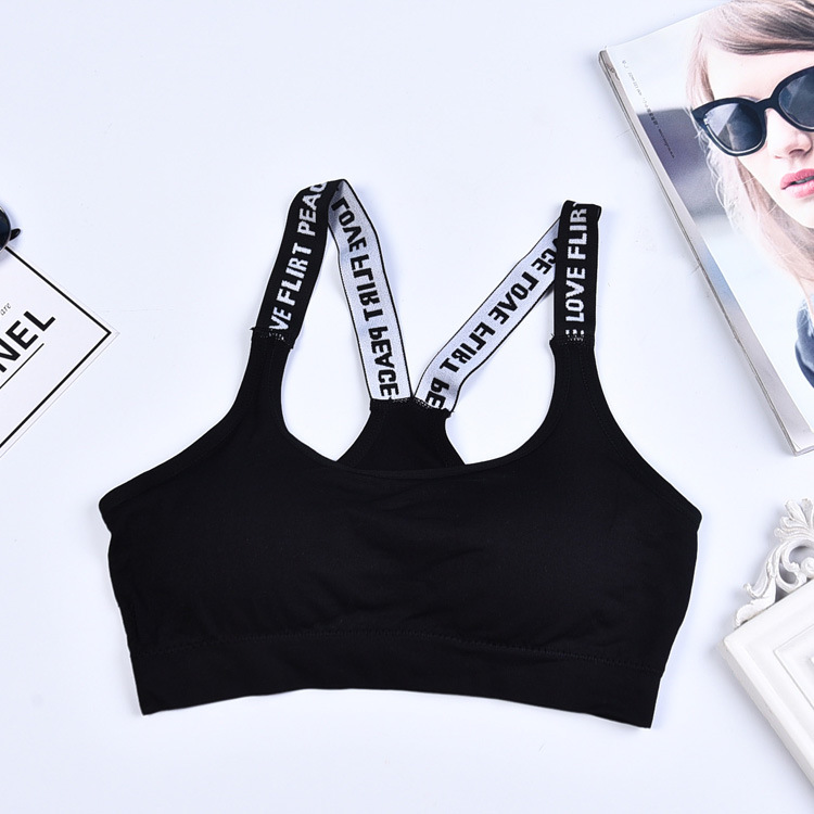 English Letter Band Movement Wrapped Chest Underwear Ms Sexy The United States Back Rendering Vest