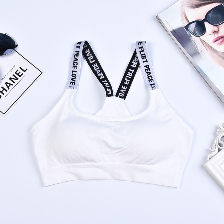 English Letter Band Movement Wrapped Chest Underwear Ms Sexy The United States Back Rendering Vest