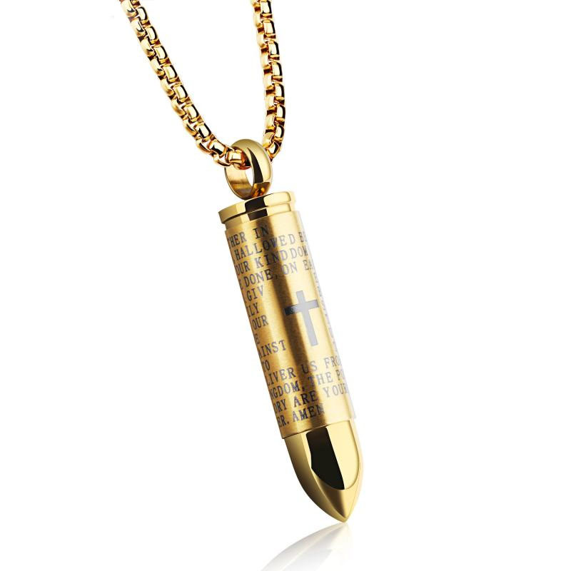 Creative Personality Stainless Steel Men Pendant Classic Cross Fashion Necklace