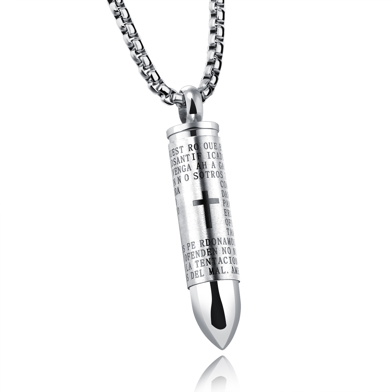 Creative Personality Stainless Steel Men Pendant Classic Cross Fashion Necklace
