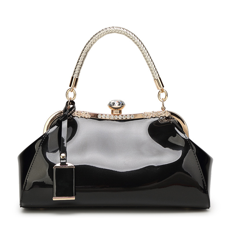 Ms Fashion Patent Leather Handbag Shoulder Oblique Bridal bag Ladies bag Wedding Package