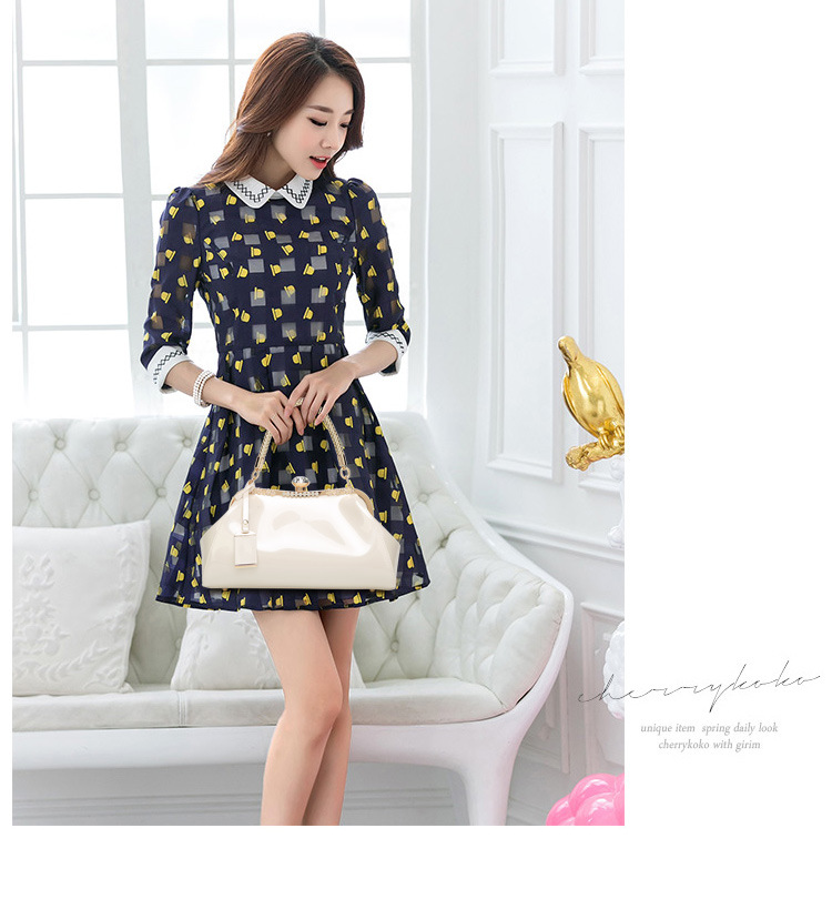 Ms Fashion Patent Leather Handbag Shoulder Oblique Bridal bag Ladies bag Wedding Package