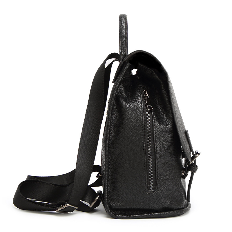 The New Trend Ms Backpack Crocodile Pattern Simple Female Travel School Bag Handbags