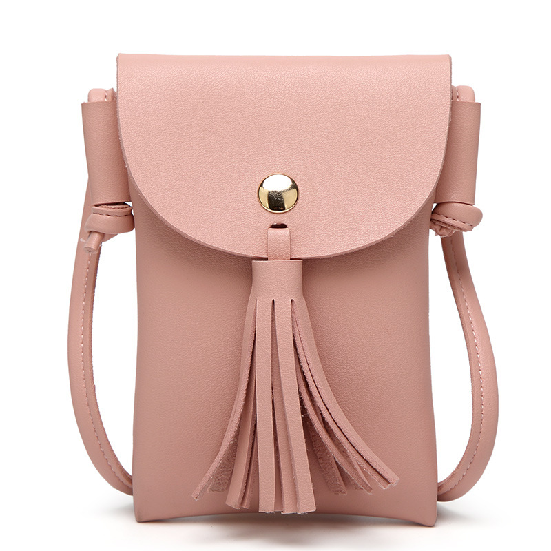 The New Lady Bags Mini Tassel Mobile phone Bag Coin Purse Shoulder Messenger Packet Handbags