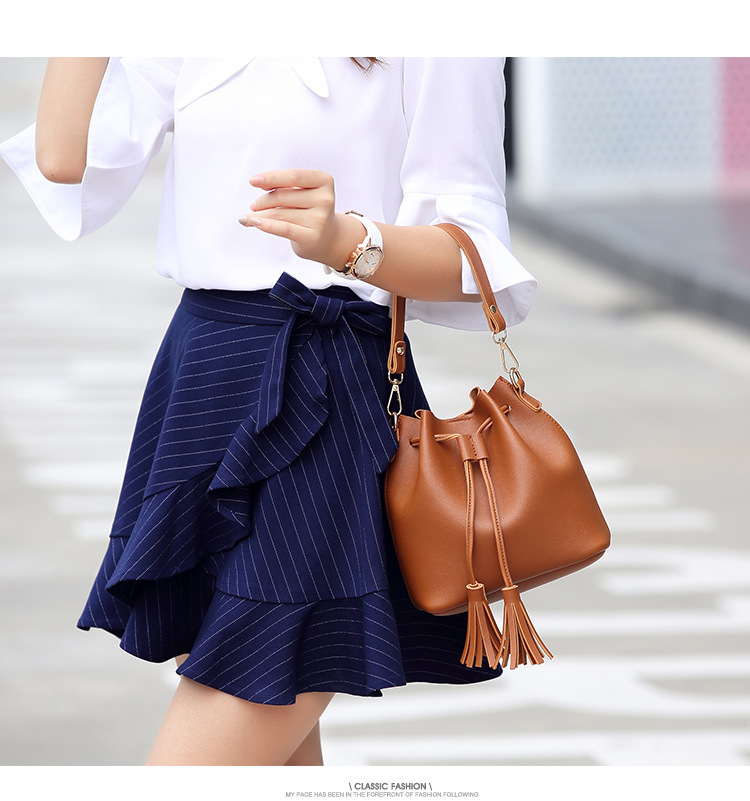Ms Fashion Tassel Packet Leisure portable Shoulder Messenger bag