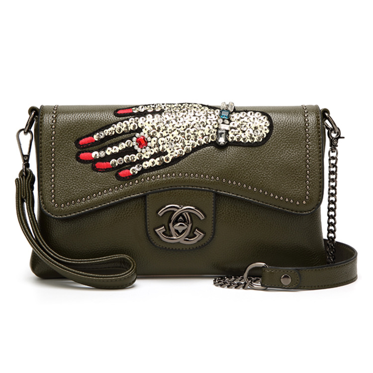 The New Chain Handbag Oblique Cross Lady Bags Fashion Wild Ms Messenger Shoulder Bags