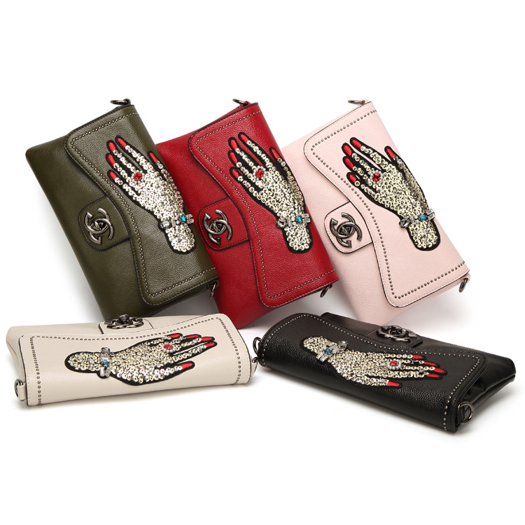 The New Chain Handbag Oblique Cross Lady Bags Fashion Wild Ms Messenger Shoulder Bags