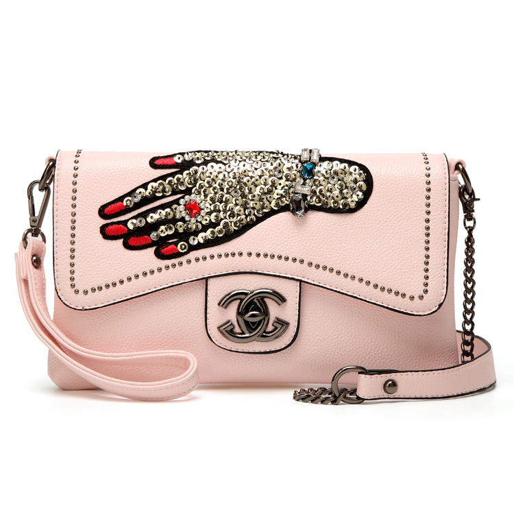 The New Chain Handbag Oblique Cross Lady Bags Fashion Wild Ms Messenger Shoulder Bags