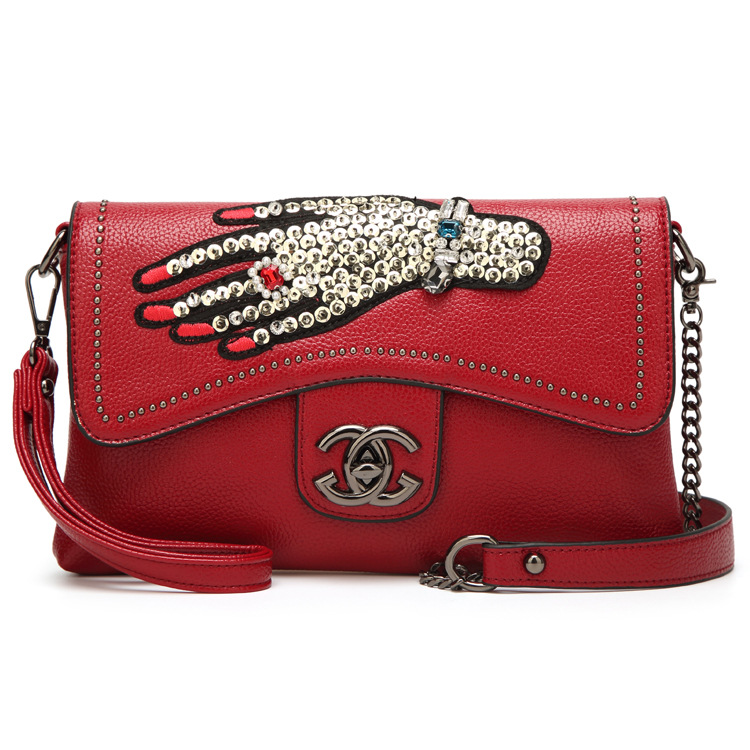 The New Chain Handbag Oblique Cross Lady Bags Fashion Wild Ms Messenger Shoulder Bags