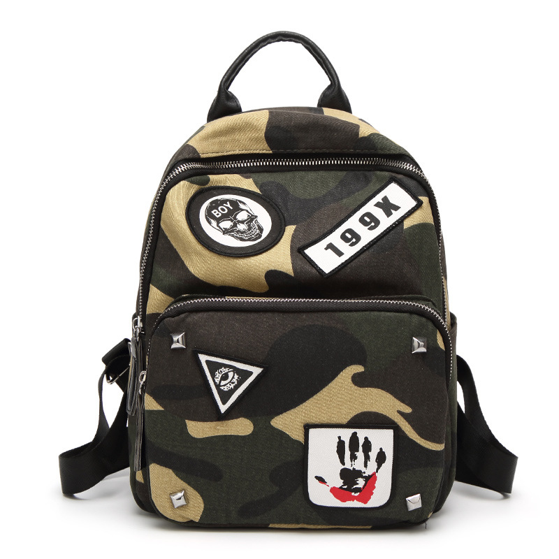The New Camouflage Backpack Female Travel Backpack Leisure Canvas School bag Lady bags Handbags