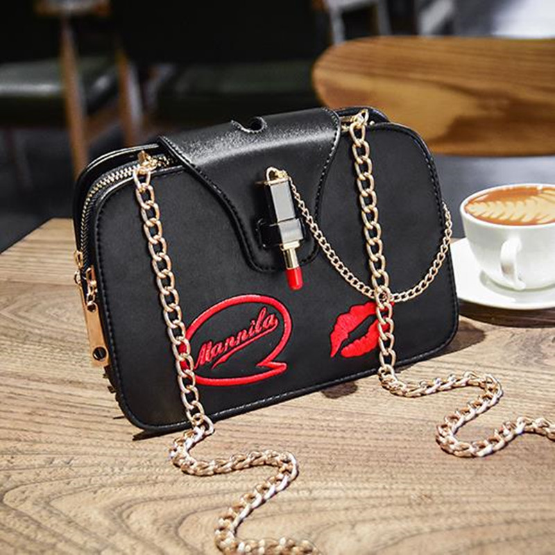 Ms Creative Shoulder Lady Bags Lovely Badge Lipstick Clip pack Messenger bag Handbags