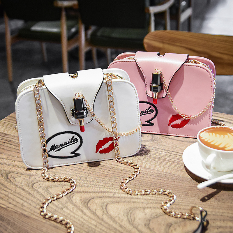 Ms Creative Shoulder Lady Bags Lovely Badge Lipstick Clip pack Messenger bag Handbags
