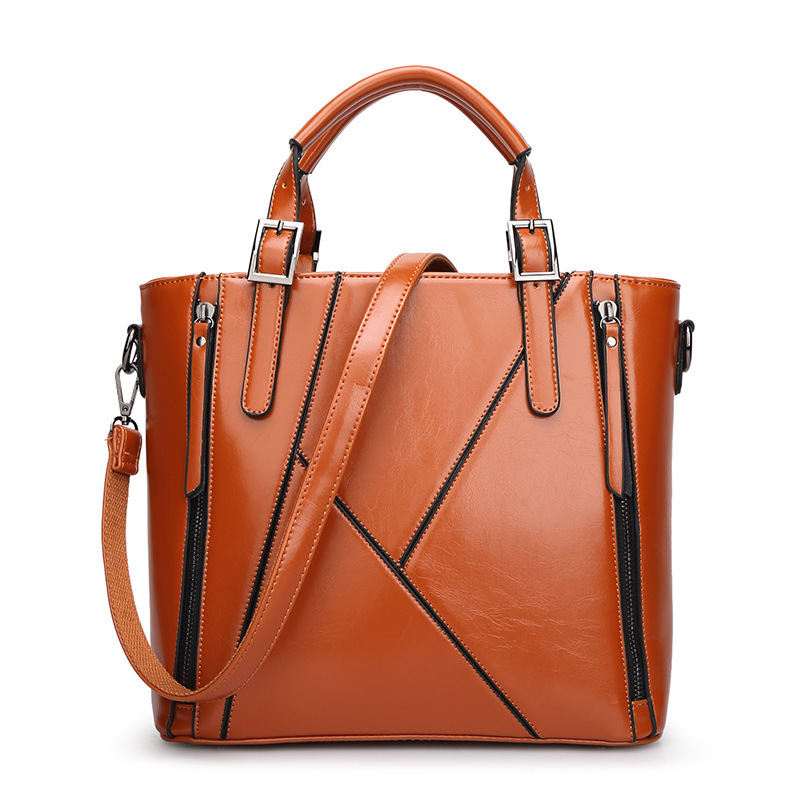 Western Style Fashion The New Ladies bag Simple Stitching Portable Shoulder Messenger bag Handbags
