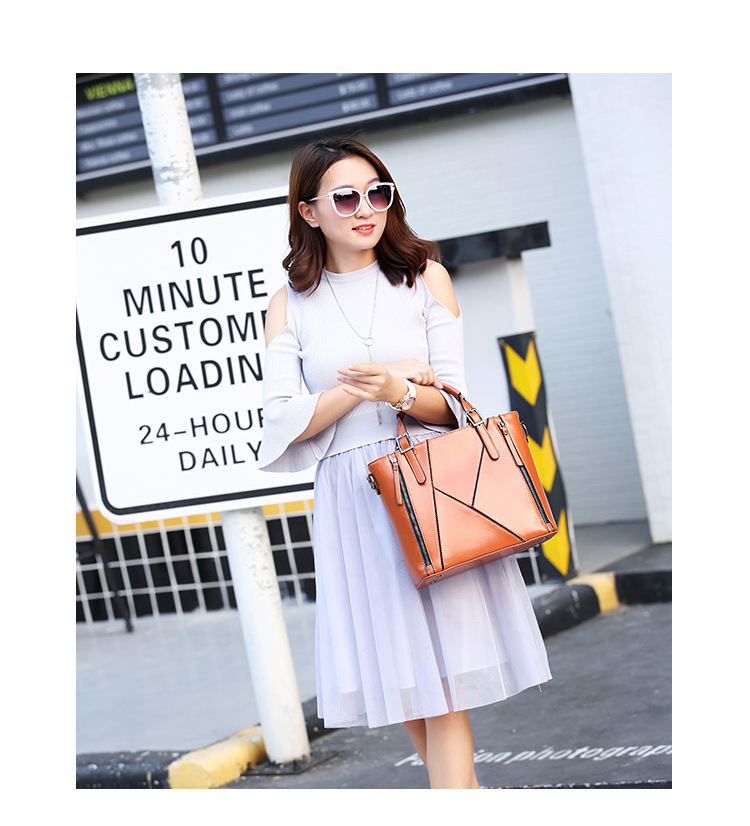 Western Style Fashion The New Ladies bag Simple Stitching Portable Shoulder Messenger bag Handbags