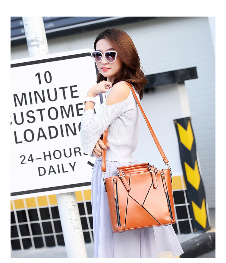 Western Style Fashion The New Ladies bag Simple Stitching Portable Shoulder Messenger bag Handbags