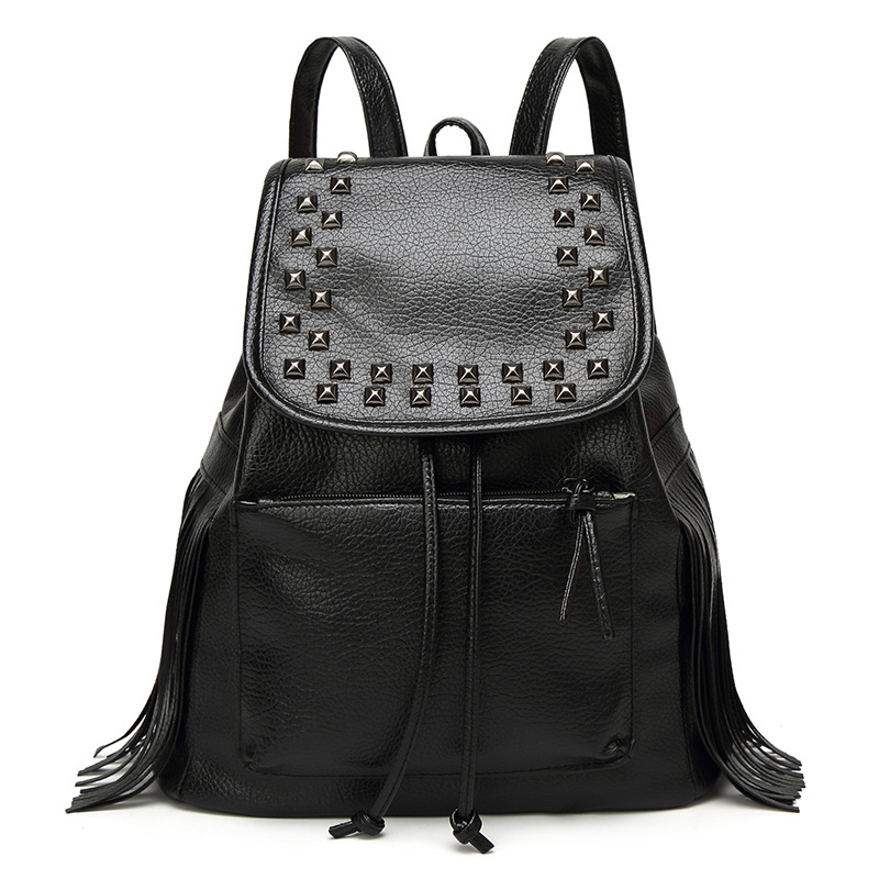 Ladies Bag The New Backpack Shoulder Bags Trend Leisure Fashion Student Tassel Backpack Handbags