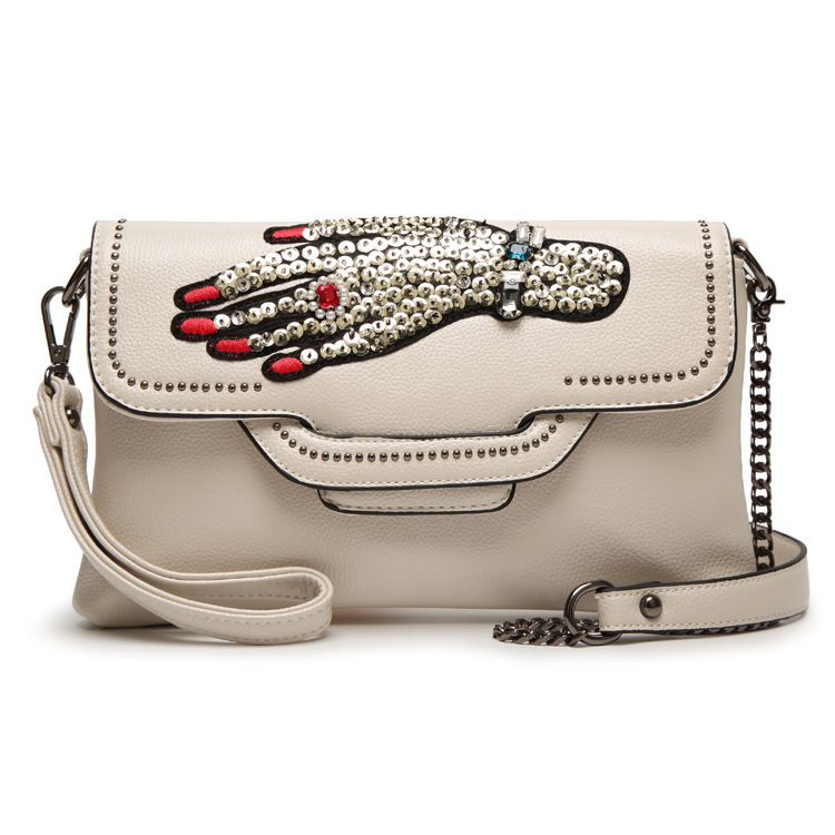 Ms Leisure Fashion Palm Bag Female Shoulder Messenger bag Chain Small Square bag Handbags
