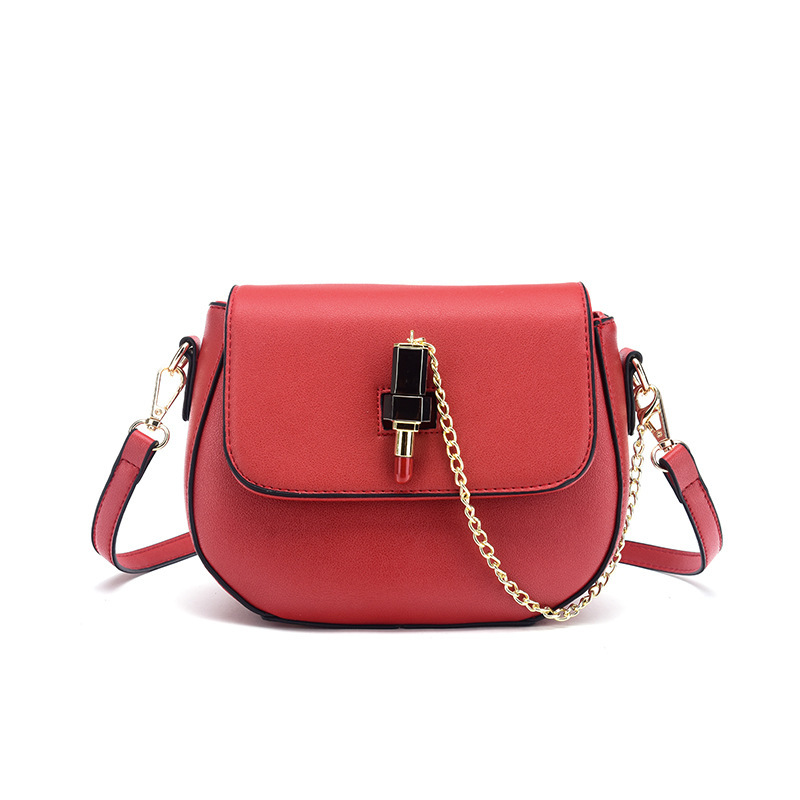 Lady Bags Trend Retro Shoulder Bags Ms Lipstick Buckle Oblique Cross Package Handbags