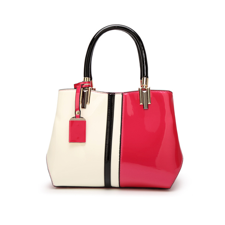 Western Style Fashion Lady Bags Patent Leather Glossy Handbag Shoulder Messenger Lady Bags