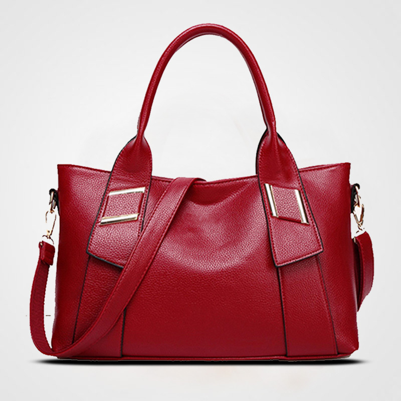 Lady Bags Fashion Litchi Pattern Big Bag Ms Portable Messenger Bag Shoulder Bags