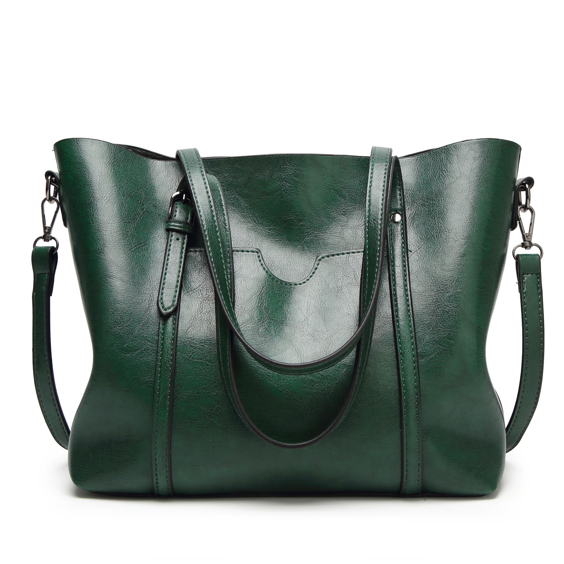 Fashion Lady Bags Big bag Wild Shoulder Messenger Bag Simple Oil wax Leather Handbag Tote Bag