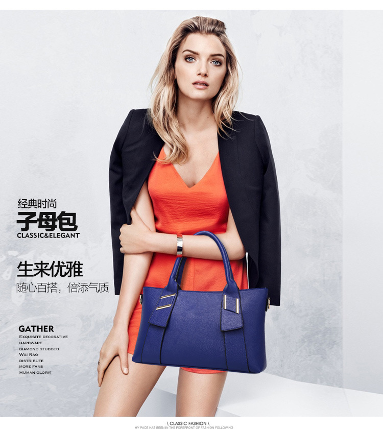 Ms Portable Shoulder Messenger Mother Package Litchi Pattern Fashion Wild Trend Package