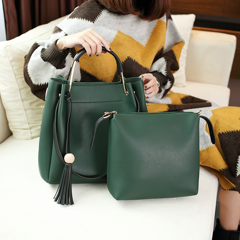 Ladies bag Messenger Mother Package Portable Shoulder Bags Simple Tassel Bucket Big Bag