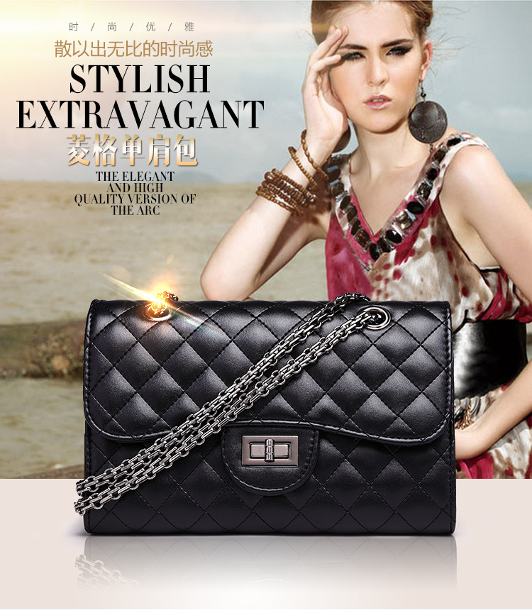 Ladies bag Lingge Chain Fashion Bag Wild Shoulder Messenger Bag Mini Handbag