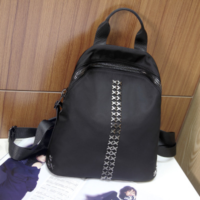 Lady Bags Backpack Leisure The New Rivet Ms Student Fashion Backpack