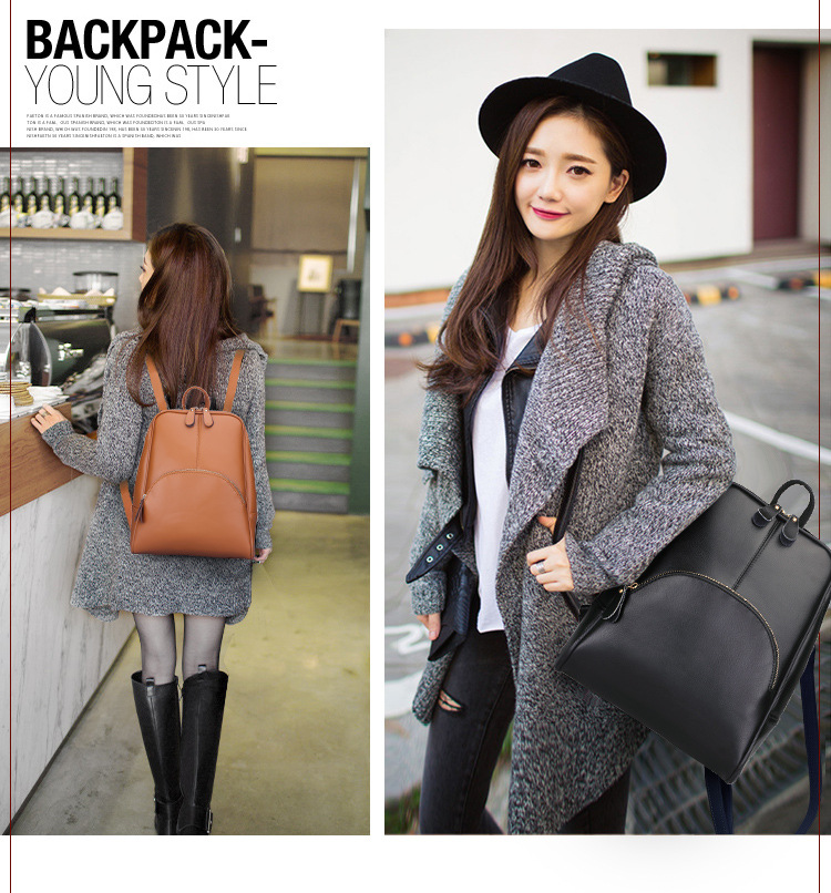 Ms Fashion PU Shoulder bag Lady bags College Trend Wild Backpack Handbags