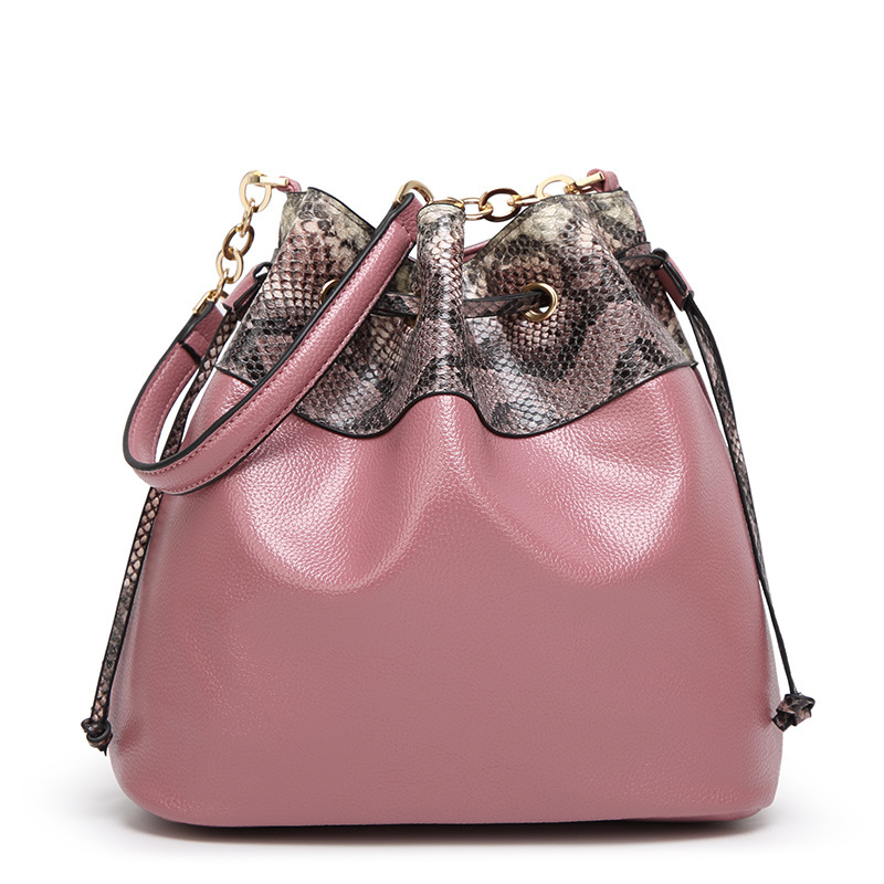 The New Lady bags Big bag fashion Serpentine Shoulder Bags Messenger Water bucket bag Handbags
