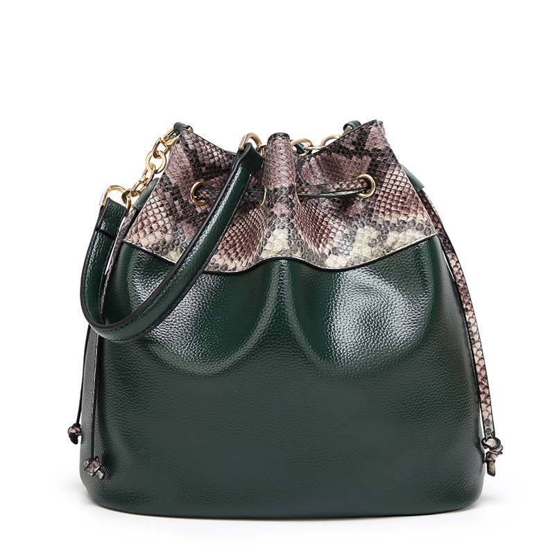 The New Lady bags Big bag fashion Serpentine Shoulder Bags Messenger Water bucket bag Handbags