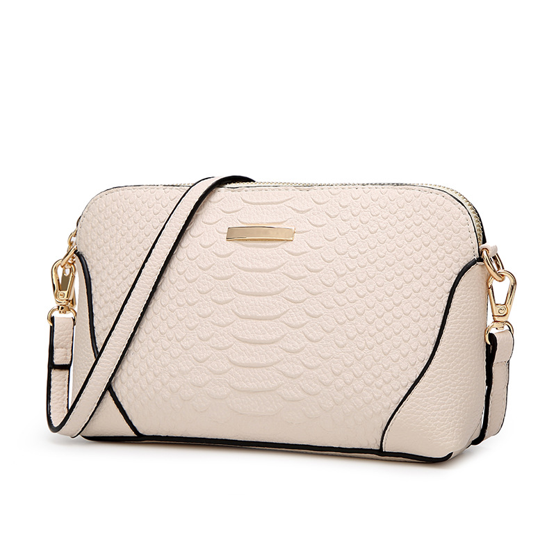 The New Crocodile Pattern Shells Shoulder Messenger Bag Wild Fashion Tide Handbag
