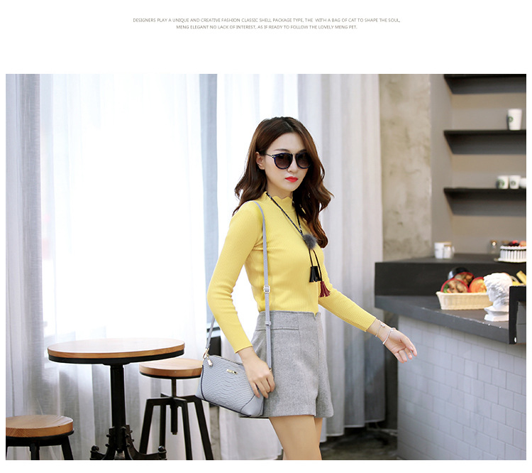 The New Crocodile Pattern Shells Shoulder Messenger Bag Wild Fashion Tide Handbag