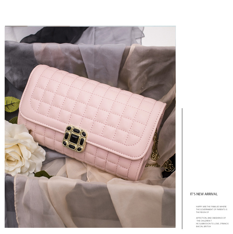 The New Lady Bags Fashion Trend Travel Handbags Portable Oblique Cross Lingge Small Square bag