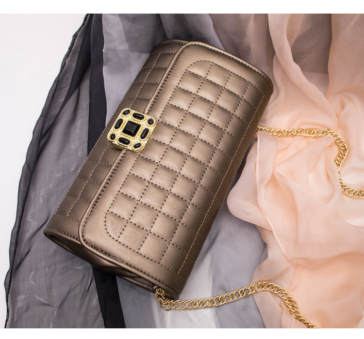 The New Lady Bags Fashion Trend Travel Handbags Portable Oblique Cross Lingge Small Square bag