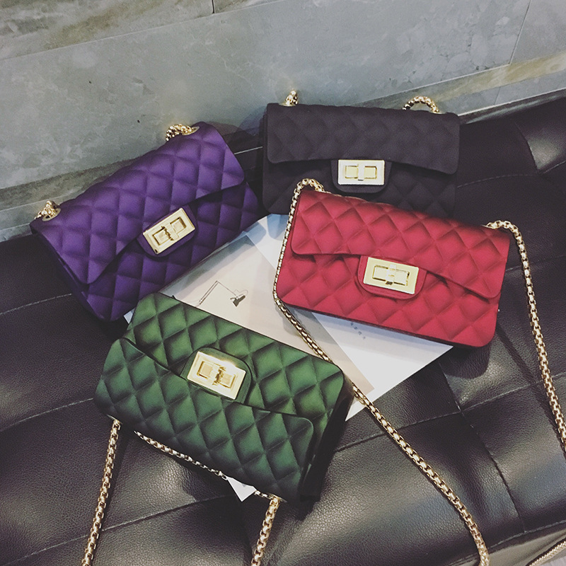 The New Lady Bags Matte Jelly Bag Silica Gel Wild Messenger Chain Ladies bag Handbags