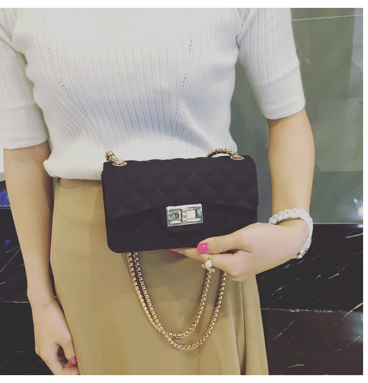 The New Lady Bags Matte Jelly Bag Silica Gel Wild Messenger Chain Ladies bag Handbags