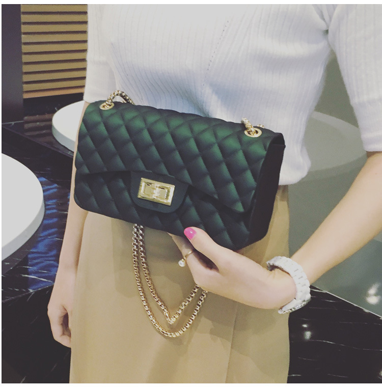 The New Lady Bags Matte Jelly Bag Silica Gel Wild Messenger Chain Ladies bag Handbags