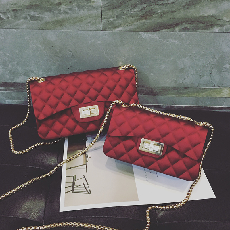 The New Lady Bags Matte Jelly Bag Silica Gel Wild Messenger Chain Ladies bag Handbags
