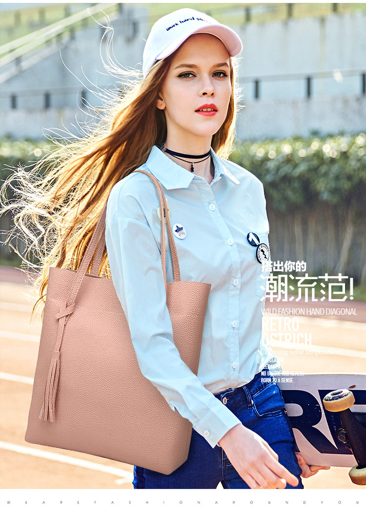 Lady Bags The New Fashion Shoulder Bags Ms Big bag Handbag Simple Wild Tote Bag