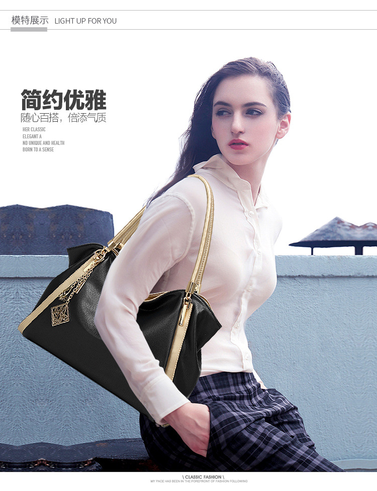 The New Soft Skin Lady Bags Handbag Fashion Ms Bag Mom Shoulders Messenger bag Big bag