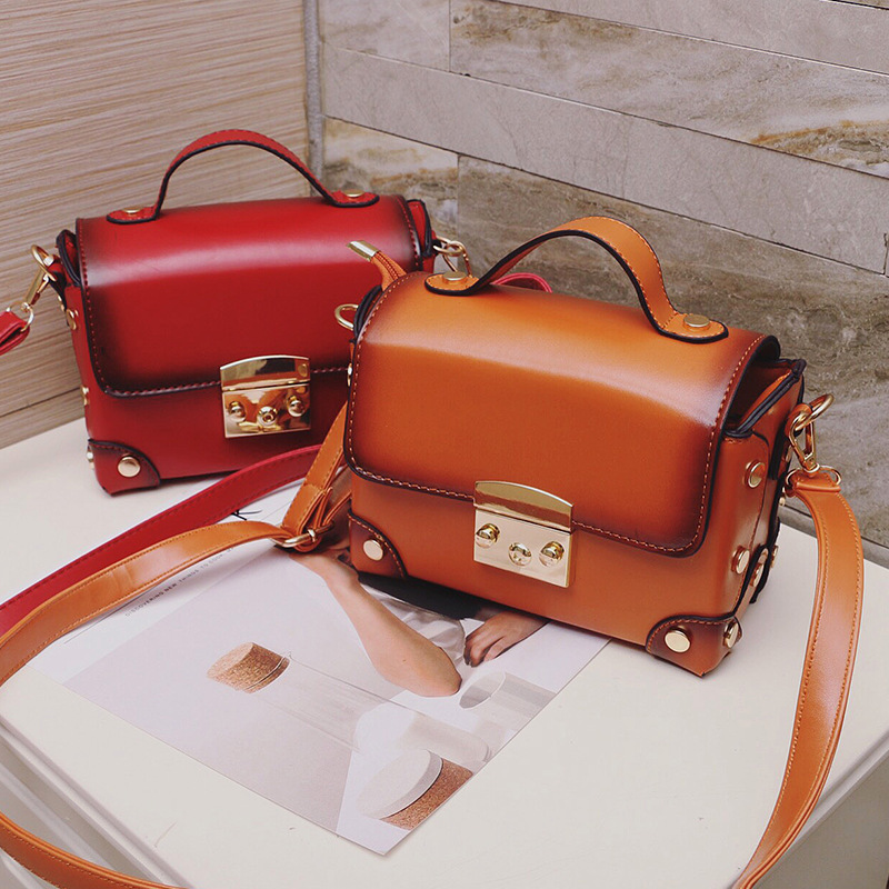 The New Retro Lady Bags Small Box Bag Literature And Art Fresh Messenger bag Shoulder Handbag
