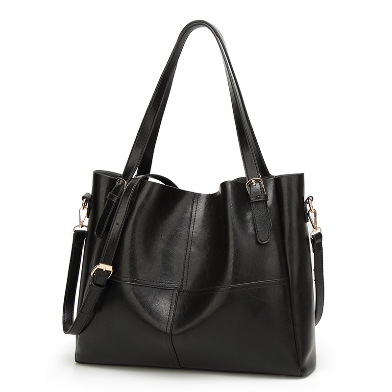 Lady Bags Western Style Fashion Big Bag Oil Wax Wild Shoulder Handbag Fashion Ladies bag