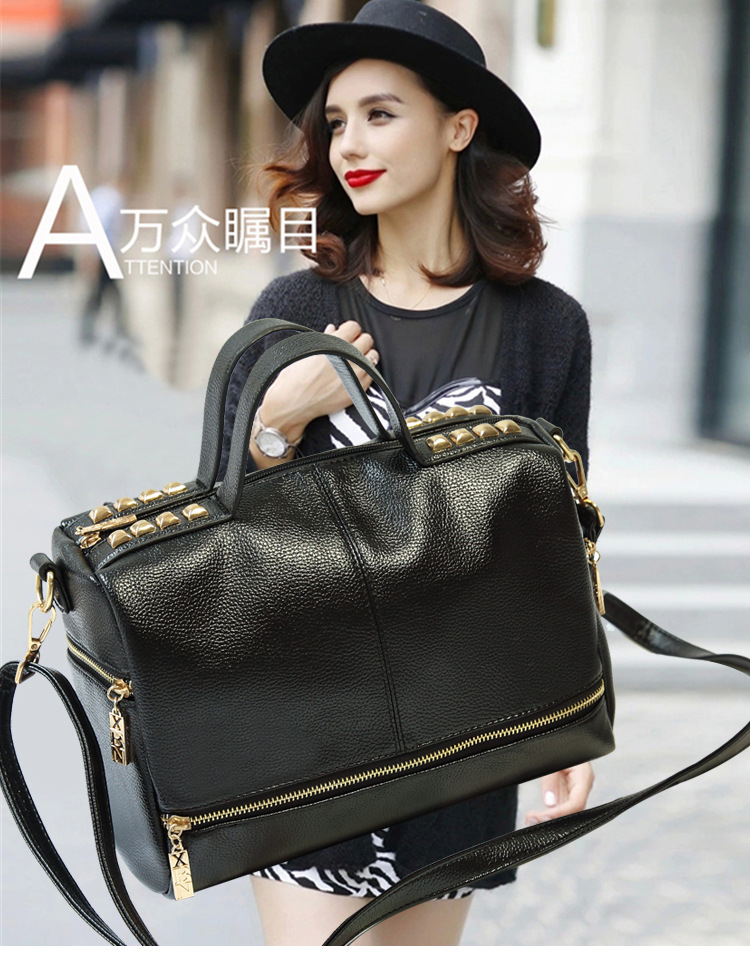 The New Lady Bags Western Style Shoulder Messenger Big bag Handbag Simple Package