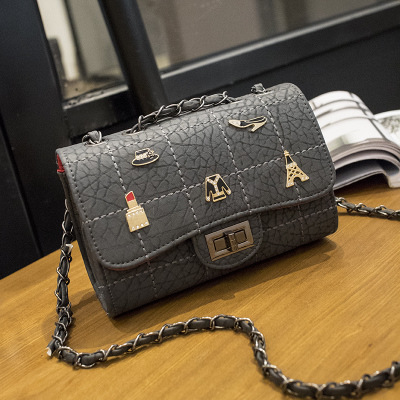 Western Style The New Handbag Shoulder Oblique Cross Package Chain Small Square bag Lady bags