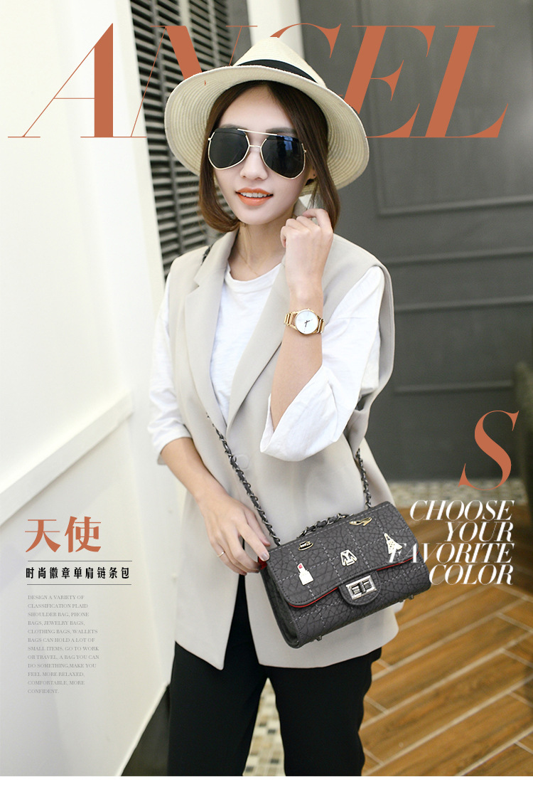 Western Style The New Handbag Shoulder Oblique Cross Package Chain Small Square bag Lady bags