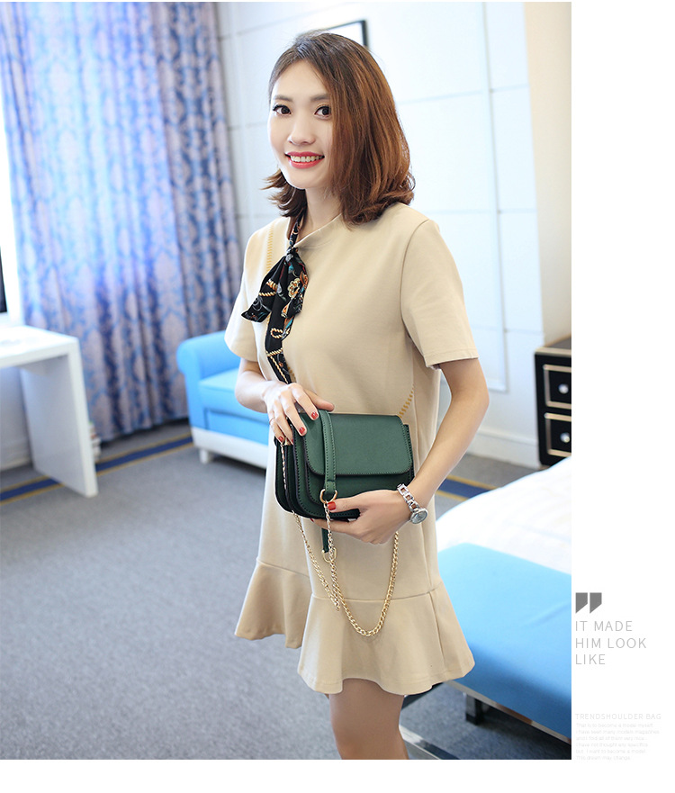 The New Lady Bags Shoulder Messenger Chain Pack Western Style Fashion Small Square Bag Handbags